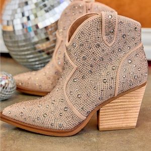 Very G Rhinestone Booties